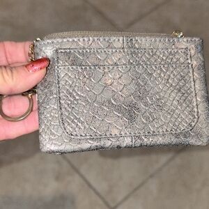 Textured Credit Card Holder Key Ring